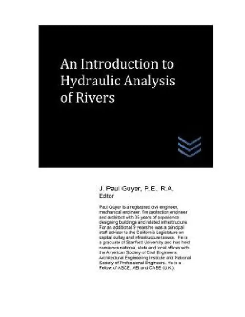 An Introduction to Hydraulic Analysis of Rivers by J. Paul Guyer