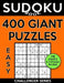 Sudoku Book 400 Easy GIANT Puzzles: Sudoku Puzzle Book With One Gigantic Large Print Puzzle Per Page, One Level of Difficulty by Sudoku Book