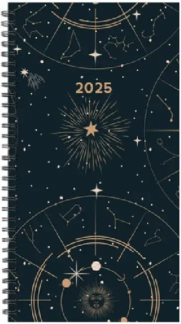 2025 3.5 X 6.5 Celestial Softcover Weekly Spiral Planner by Willow Creek Press