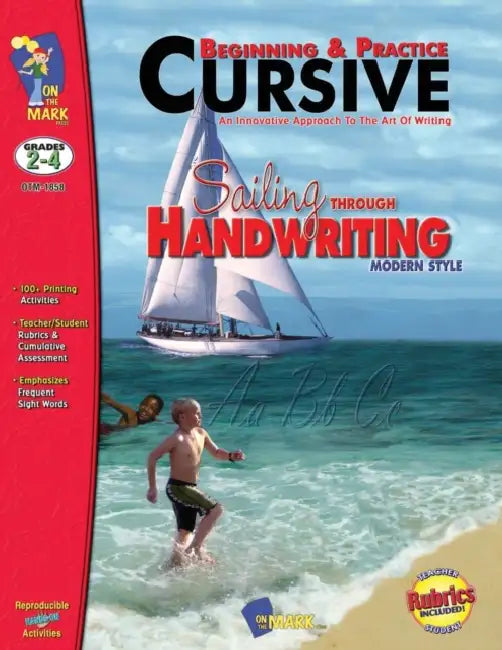 Beginning & Practice Cursive Modern Style Gr. 2-4 by On the Mark Press