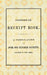 Confederate Receipt Book by Publishers West &. Johnston