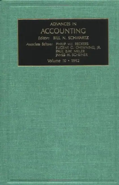 Advances in Acounting by Schwartz