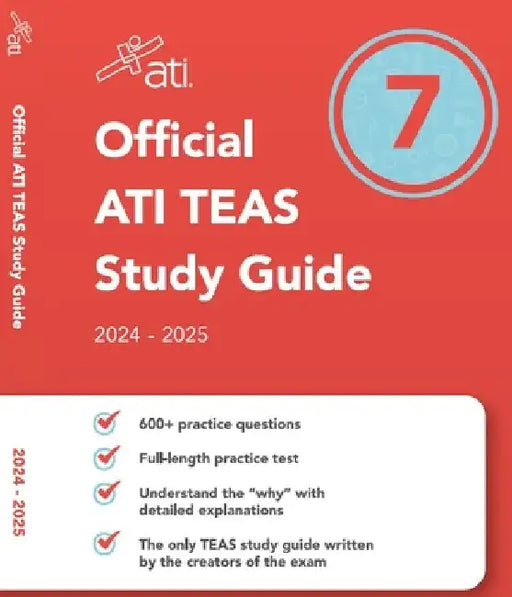 Official Ati Teas Study Guide 7 (2024-2025 Edition) by Ati