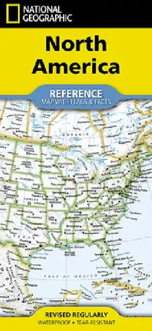 National Geographic North America Map (Folded with Flags and Facts) by National Geographic Maps - Reference
