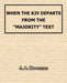 When The KJV Departs From The "Majority" Text by J. A. Moorman