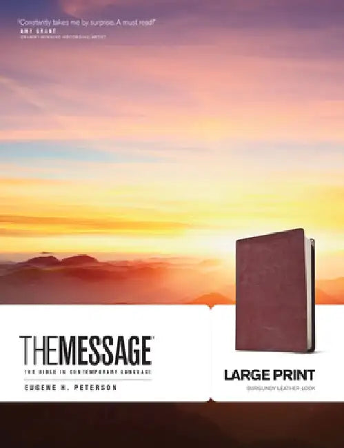 Message Bible-MS-Large Print Numbered by Eugene H. Peterson