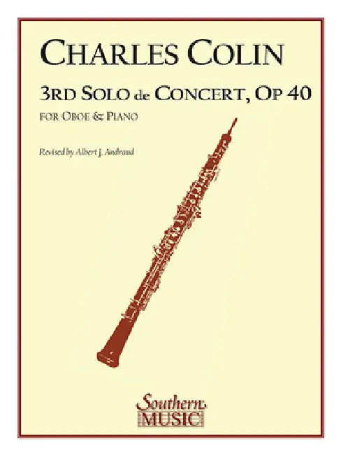 Third Solo de Concert: Oboe by Charles Colin, Albert Andraud