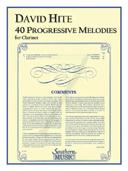 40 Progressive Melodies: Clarinet by Apollon Barrett, Apollon Marie-Rose Barrett, David Hite