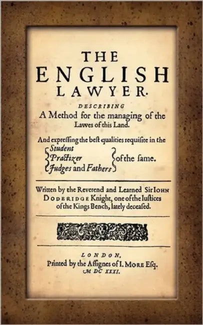 The English Lawyer by John Doderidge