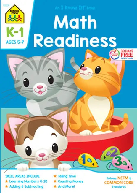 Math Readiness K-1 Ages 5-7 by School Zone