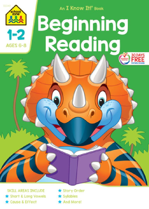 School Zone Beginning Reading Grades 1-2 Workbook by School Zone