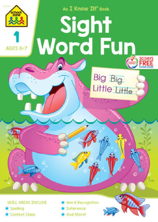 School Zone Sight Word Fun Grade 1 Workbook by School Zone