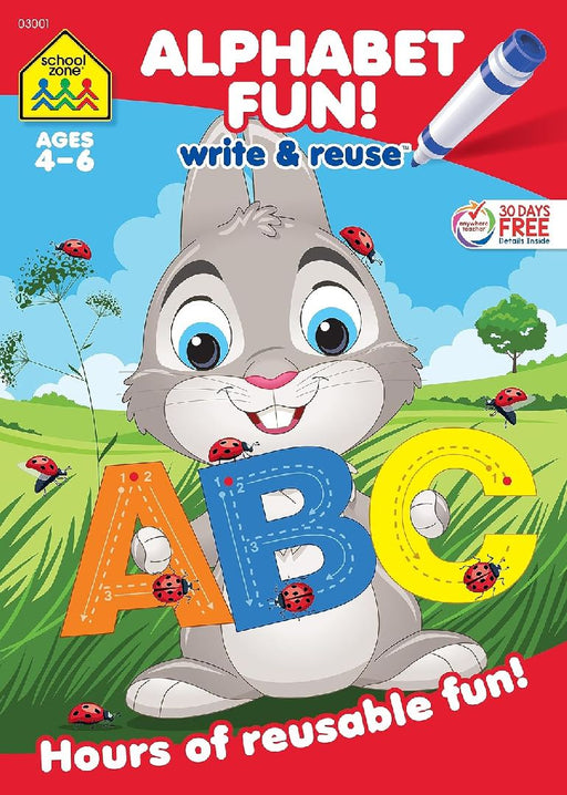 School Zone Alphabet Fun! Write & Reuse Workbook by School Zone