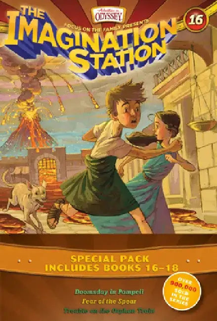 Imagination Station Books 3-Pack: Doomsday in Pompeii / In Fear of the Spear / Trouble on the Orphan Train by Marianne Hering