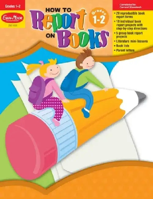 How to Report on Books, Grade 1 - 2 Teacher Resource by Evan-Moor Educational Publishers