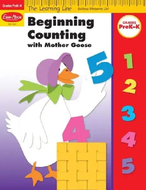 Learning Line: Beginning Counting with Mother Goose, Prek - Kindergarten, Workbook by Evan-Moor Educational Publishers