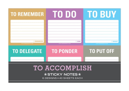 Knock Knock to Accomplish Sticky Note Packet by No Author
