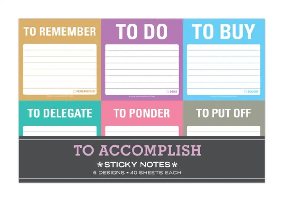 Knock Knock to Accomplish Sticky Note Packet by No Author