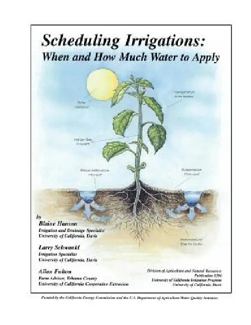 Scheduling Irrigations: When and How Much by Blaine Hanson