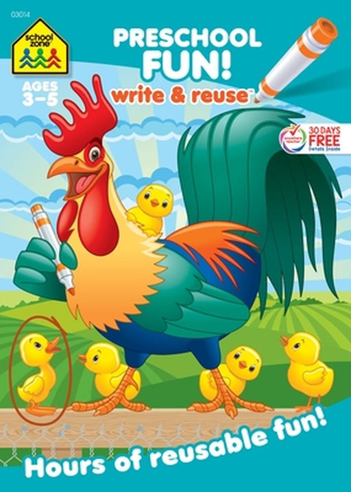 School Zone Preschool Fun! Write & Reuse Workbook by School Zone