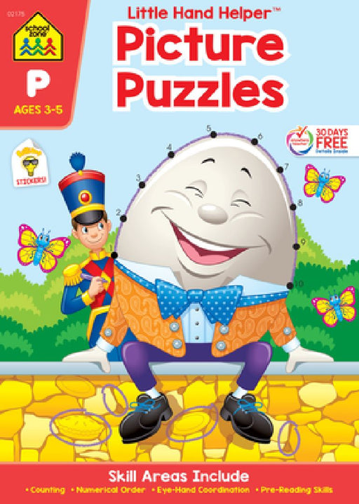 School Zone Picture Puzzles Workbook with Stickers by School Zone
