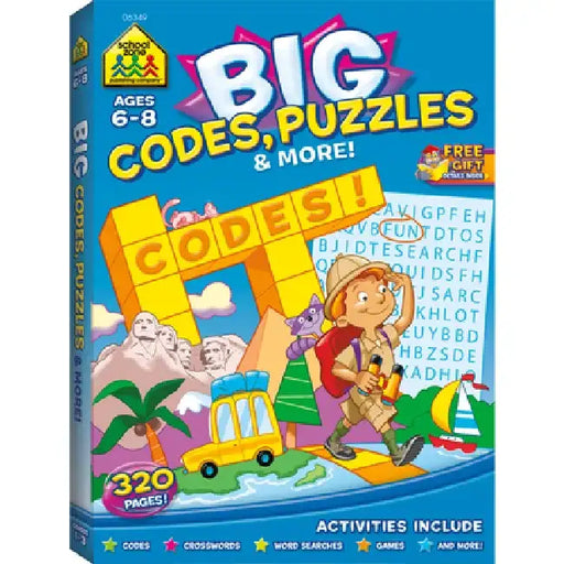 School Zone Big Codes, Puzzles & More Workbook by School Zone