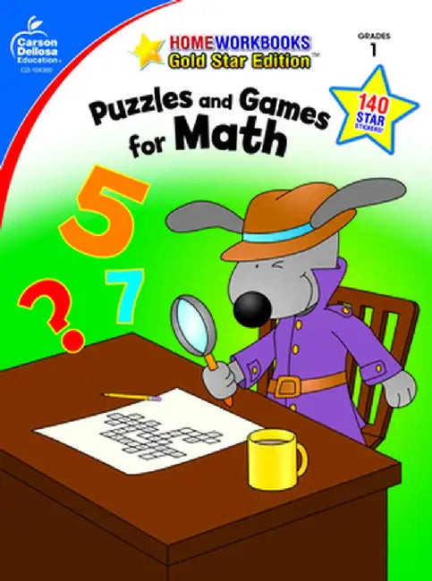 Puzzles and Games for Math Grade 1 by Carson-Dellosa Publishing