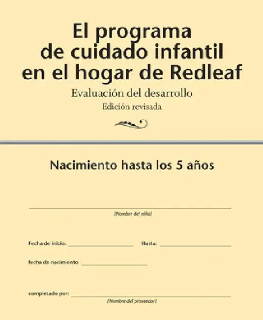 El Programa de Cuidado Infantil En El Hogar de Redleaf: Evaluación del Desarrollo, Edición Revisada (10-Pack) by Redleaf Press