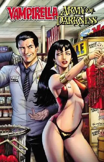 Vampirella/Army of Darkness by Mark Rahner, Jethro Morales, Tim Seeley