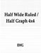 Half Wide Ruled / Half Graph 4x4: 50 Pages 8.5" X 11" by Rwg