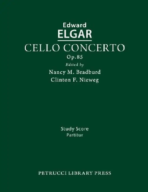 Cello Concerto, Op.85: Study score by Edward Elgar