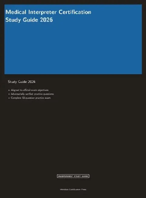 Medical Interpreter Certification Study Guide 2026 by Meridian Certification Press, Proctor Ai
