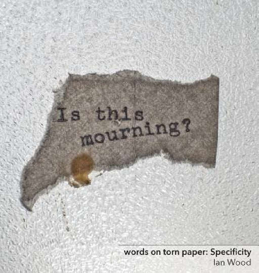 words on torn paper: Specificity by Ian Wood
