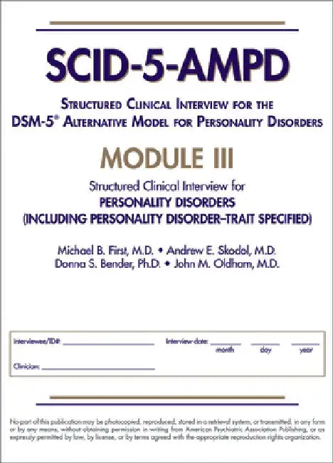 Quick Structured Clinical Interview for Dsm-5(r) Disorders (Quickscid-5) by Michael B. First
