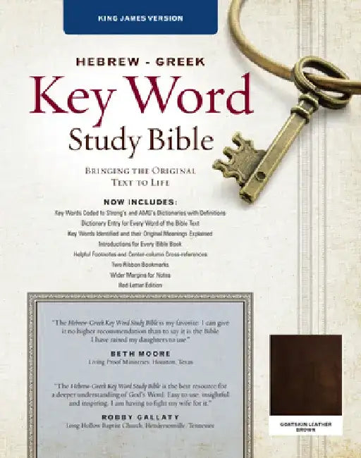 Hebrew-Greek Key Word Study Bible: KJV Edition, Brown Genuine Goat Leather by Spiros Zodhiates