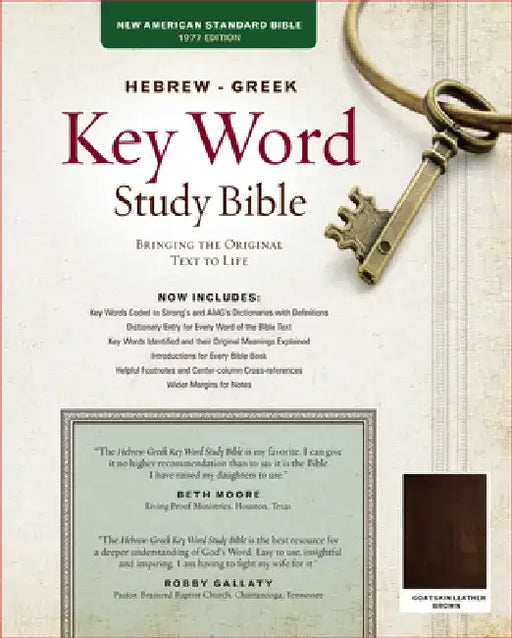 The Hebrew-Greek Key Word Study Bible: Nasb-77 Edition, Brown Genuine Goatskin by Spiros Zodhiates