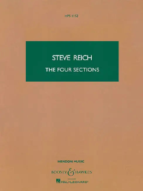 The Four Sections: Study Score by Steve Reich