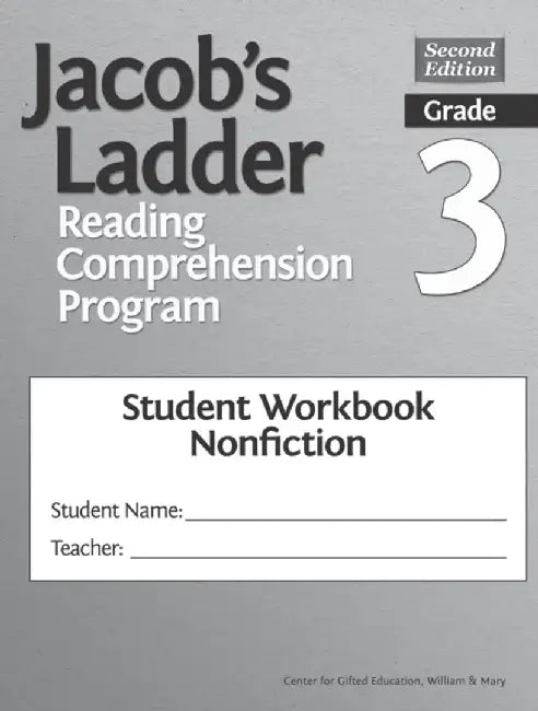 Jacob's Ladder Reading Comprehension Program: Grade 3, Student Workbooks, Nonfiction, (Set of 5) by Clg Of William And Mary/C