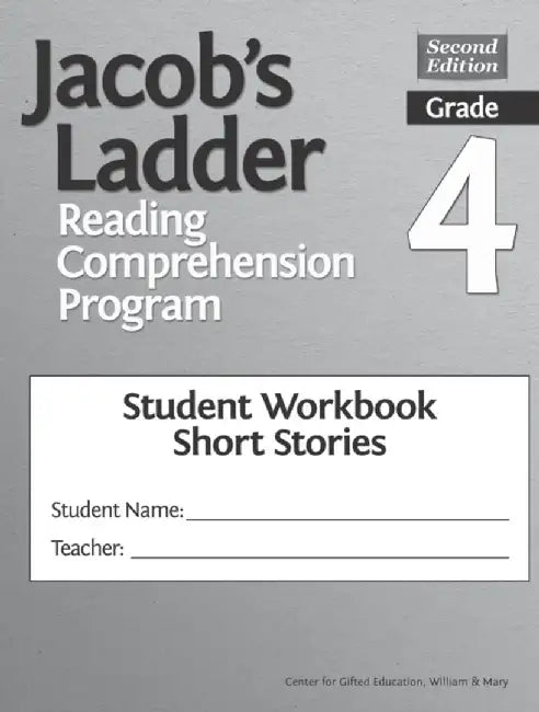 Jacob's Ladder Reading Comprehension Program: Grade 4, Student Workbooks, Short Stories (Set of 5) by Clg Of William And Mary/C