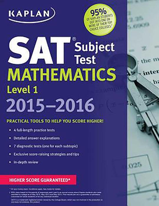 Kaplan Sat Subject Test Mathematics Level 1 2015-2016