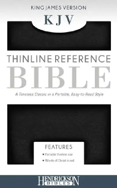 KJV Thinline Reference Bible, Flexisoft (Red Letter, Imitation Leather, Black) by Hendrickson Publishers