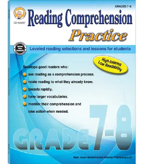 Reading Comprehension Practice, Grades 7-8 by Janet P. Sitter