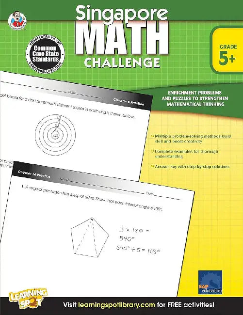 Singapore Math Challenge, Grades 5 - 8 by Frank Schaffer Publications