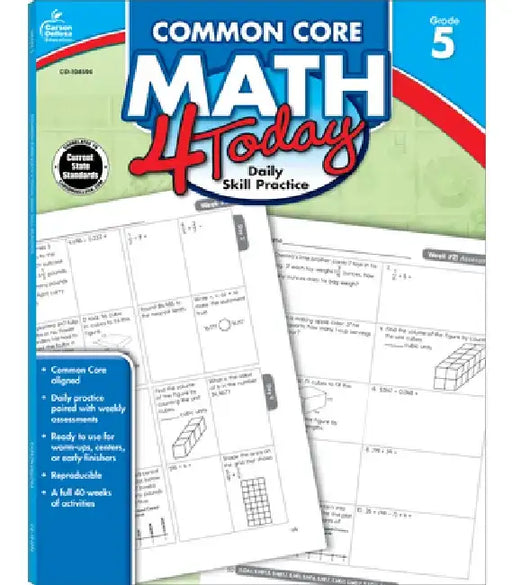 Common Core Math 4 Today, Grade 5: Daily Skill Practice by Erin McCarthy