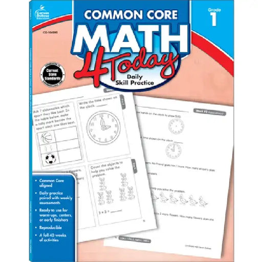 Common Core Math 4 Today, Grade 1: Daily Skill Practice by Erin McCarthy