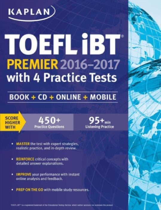 Kaplan Toefl Ibt Premier 2016-2017 With 4 Practice Tests  by Kaplan Test Prep