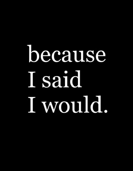 Because I Said I Would. by Alex Sheen
