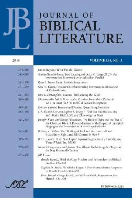 Journal of Biblical Literature 133.2, 2014 by Adele Reinhartz