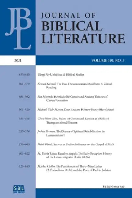 Journal of Biblical Literature 140.3 (2021) by Mark G. Brett