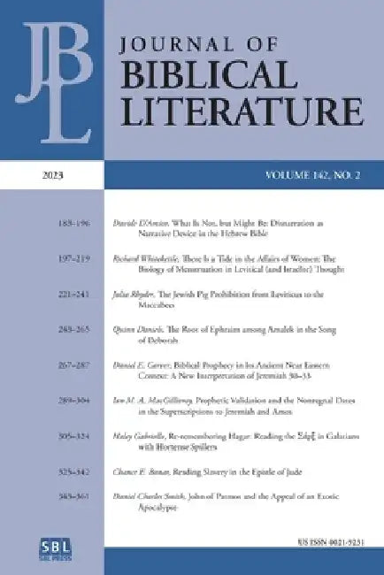 Journal of Biblical Literature 142.2 (2023) by Susan E. Hylen